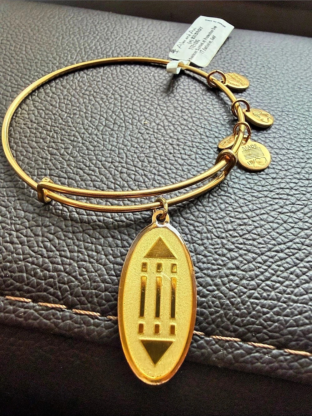 Alex and Ani Atlantean Symbol of Protection Bangle Gold Bracelet